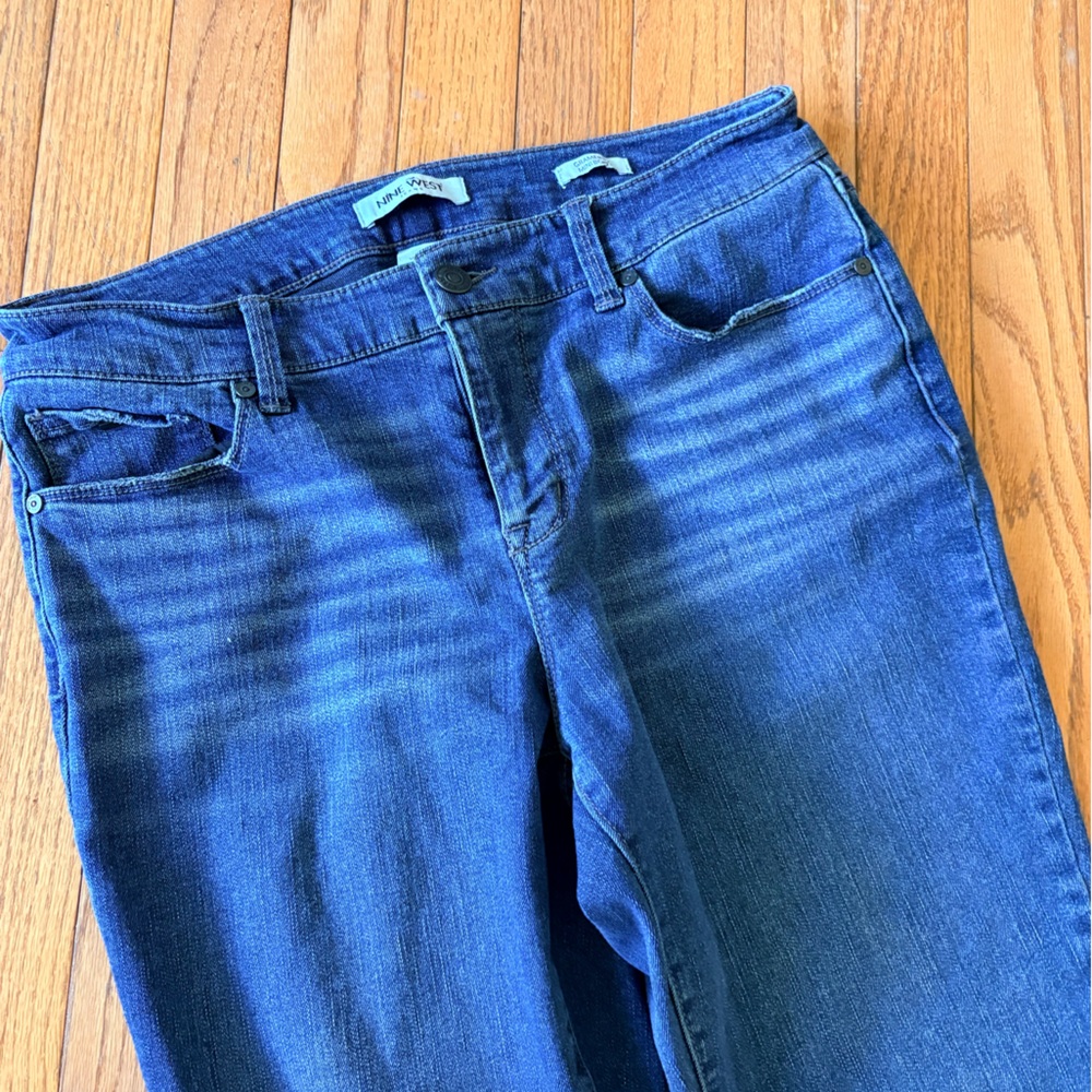 Nine West Gramercy Mini Boot Classic Blue Women's Jeans Sz 8 - Picture 2 of 9